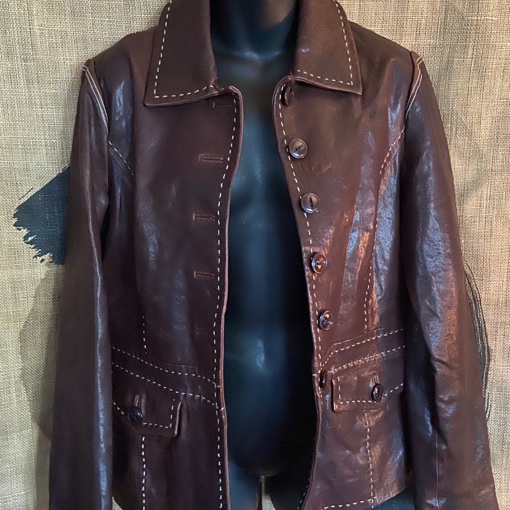 Bernardo brown ladies leather jacket